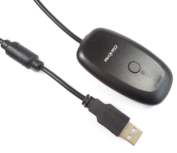 AKORD® PC Wireless Gaming Receiver For Windows USB 2.0 (Black) for XBOX