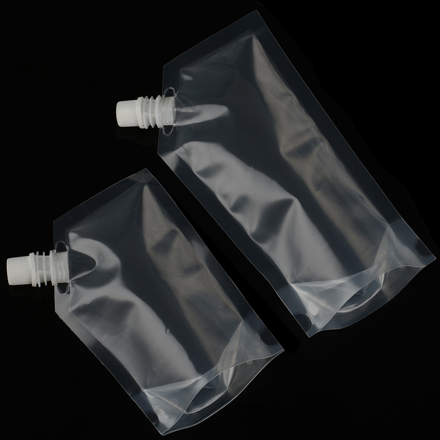 AKORD 10 Pieces Plastic Drinks Flasks Liquor Pouch Concealable Reusable