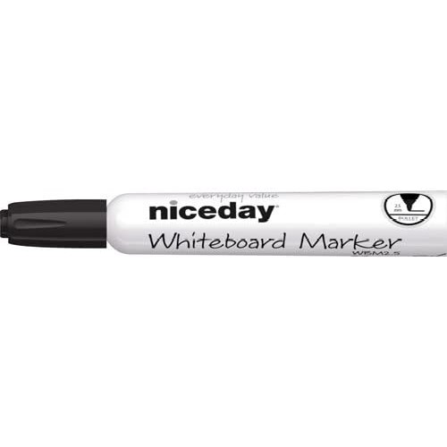 Niceday Whiteboard Marker WBM2.5 Bullet Black Pack of 12 Akord Team