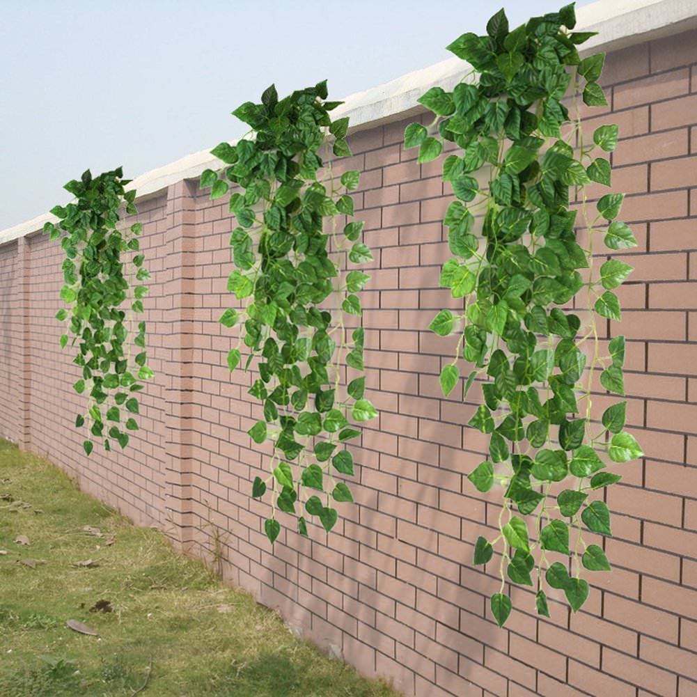 Artificial Fake Hanging Vine Plant Leaves Decoration, Green, 90 x 40 cm