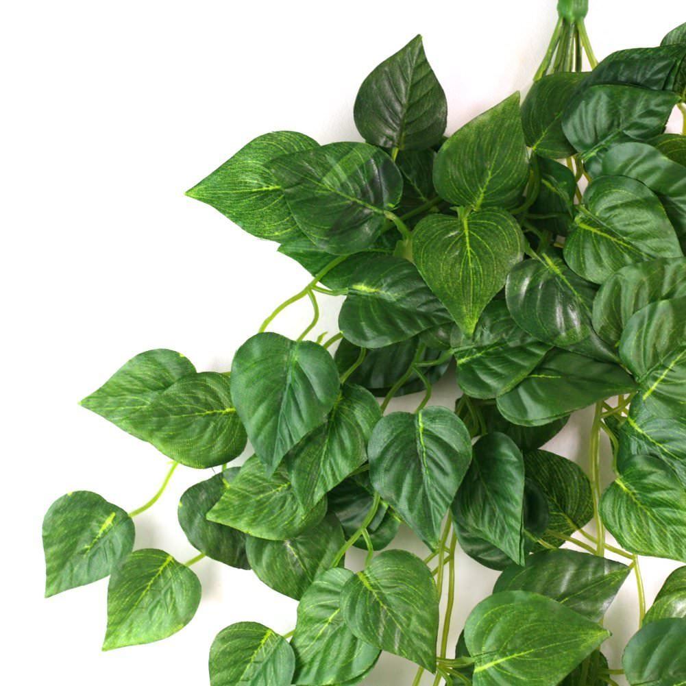 Artificial Fake Hanging Vine Plant Leaves Decoration, Green, 90 x 40 cm